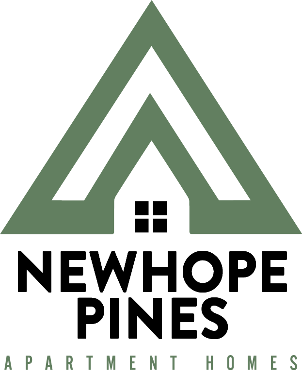 A logo for Newhope Pines Apartment Homes.